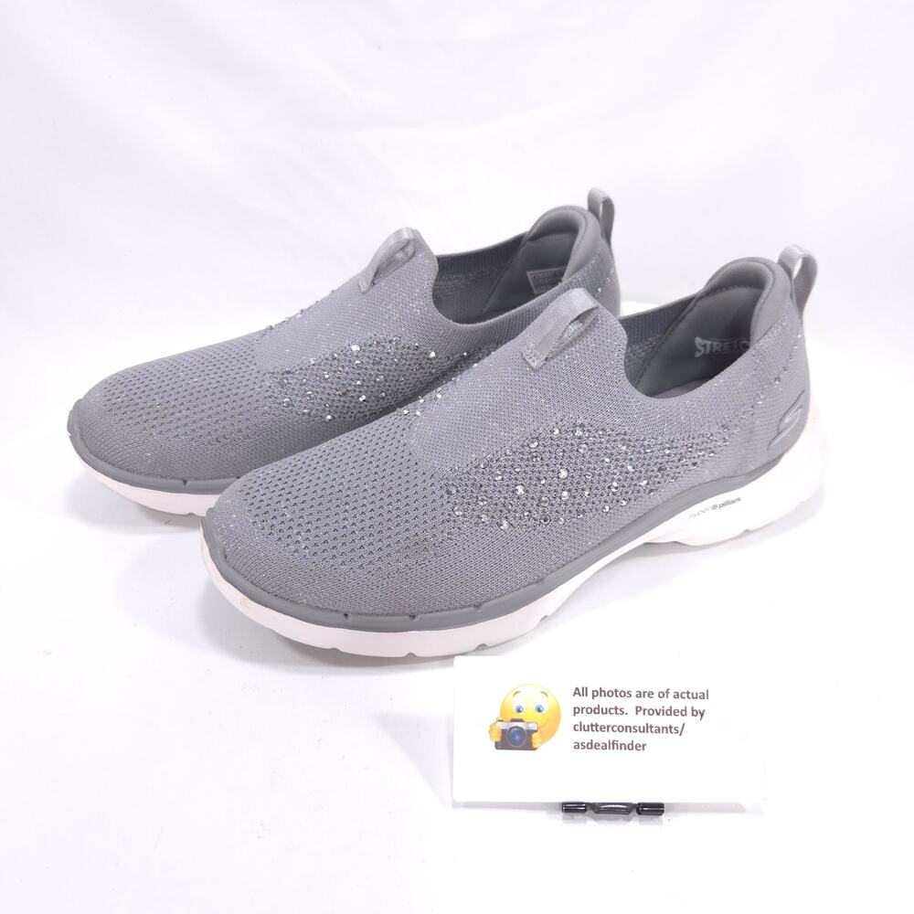 Skechers Goga Mat Slip On Athletic Walking Shoe Womens Size 8.5 124526 Gray